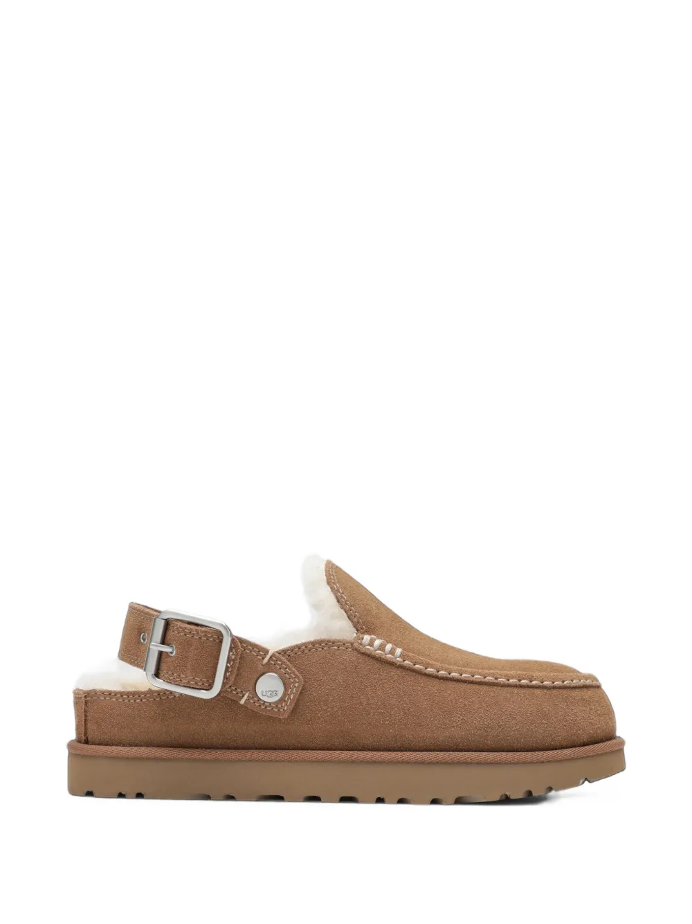 Ugg Buckle-fastening Shearling-lined Sandals In Brown