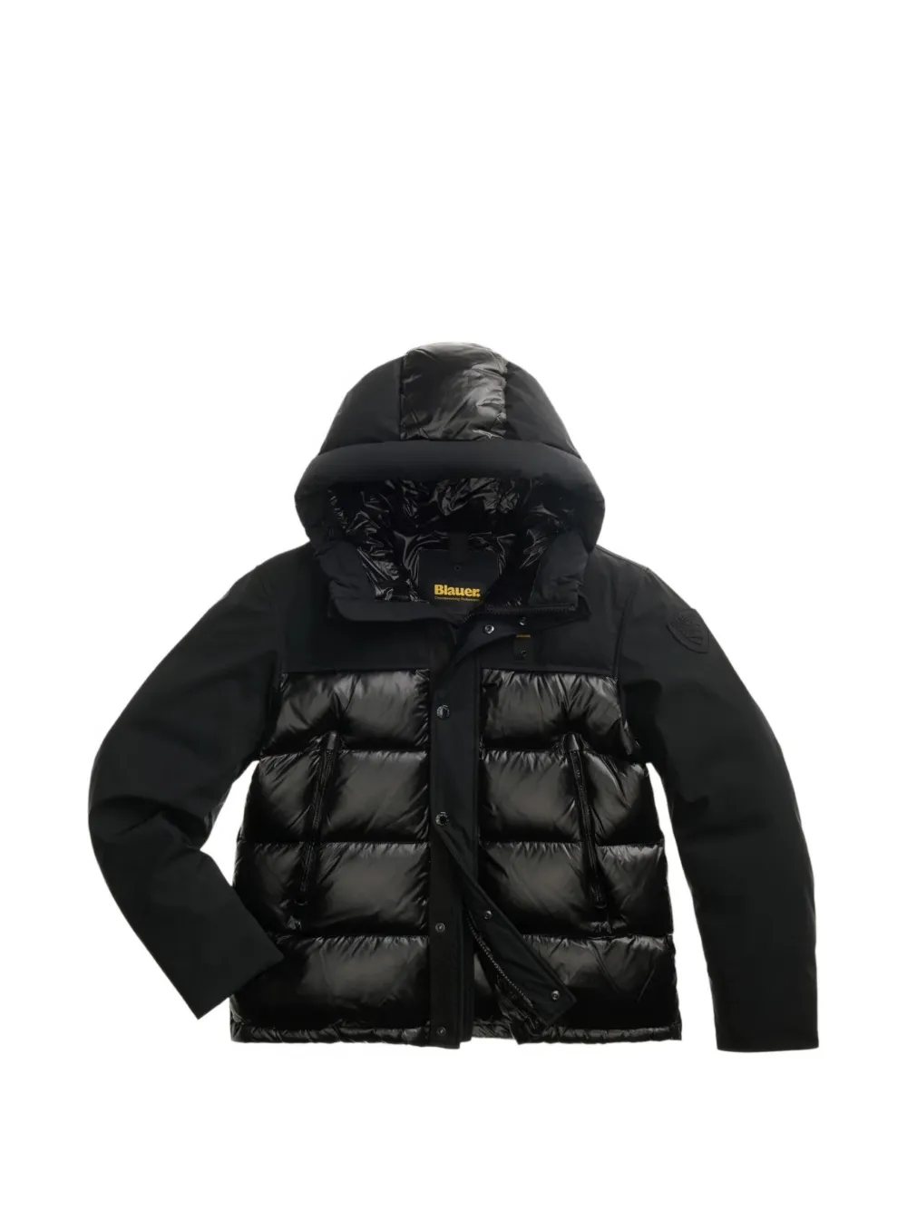 Blauer Brook quilted hooded jacket | Black | Image 1