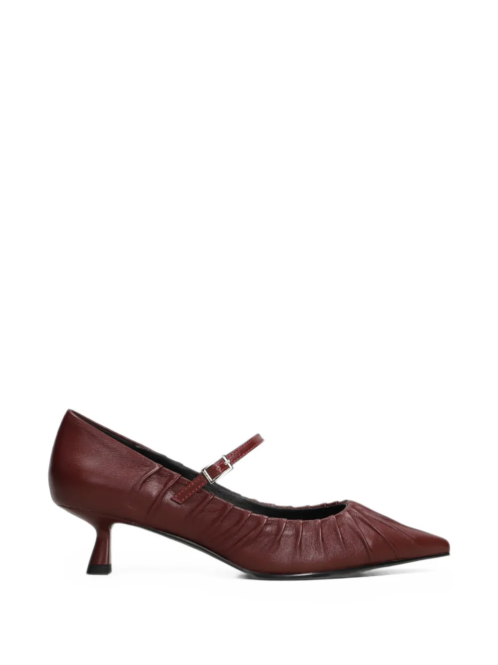 Bibi Lou Indara ruched pointed-toe kitten-heel pumps - Rot