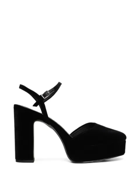 Bibi Lou Ziel velvet-texture platform pumps