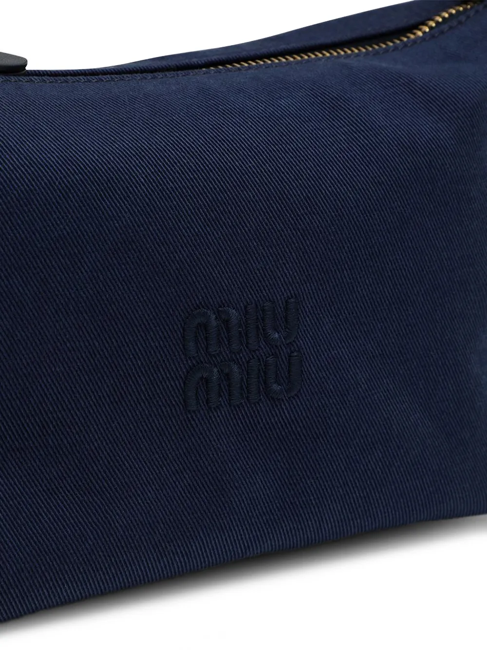 Miu Spirit gabardine pouch Blauw
