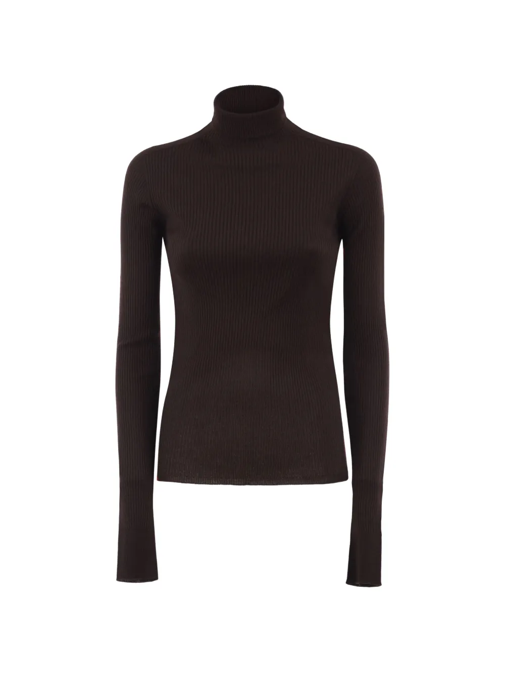Sportmax ribbed-knit turtleneck sweater in Brown