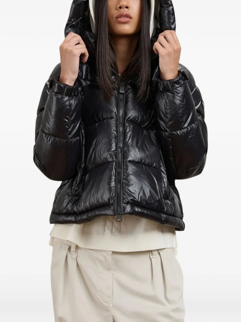 Blauer Gloria quilted puffer jacket Zwart
