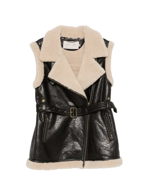 Urbancode belted faux-shearling waistcoat