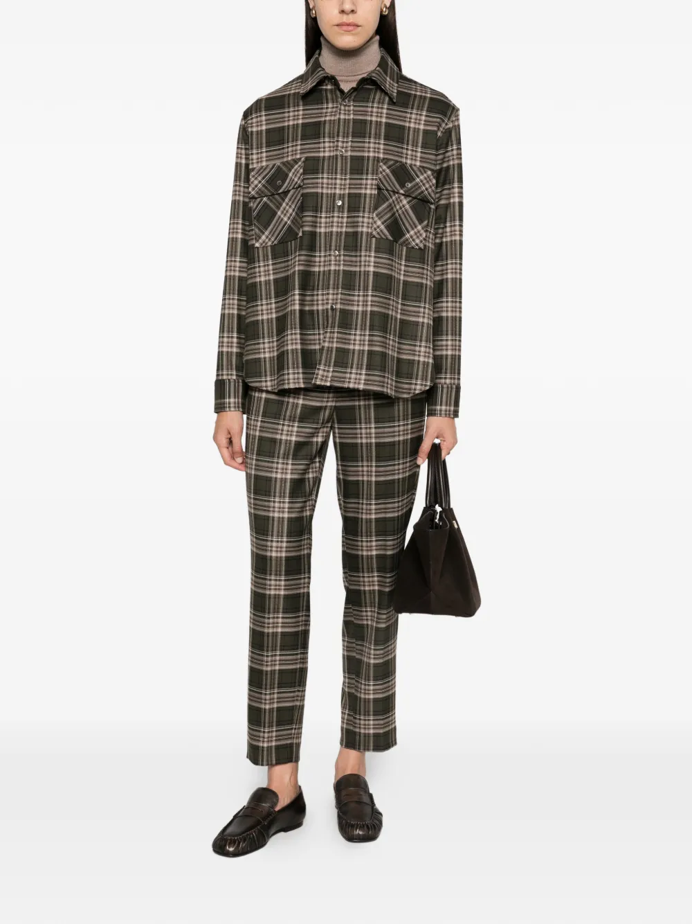 NINA 14.7 check-print trousers