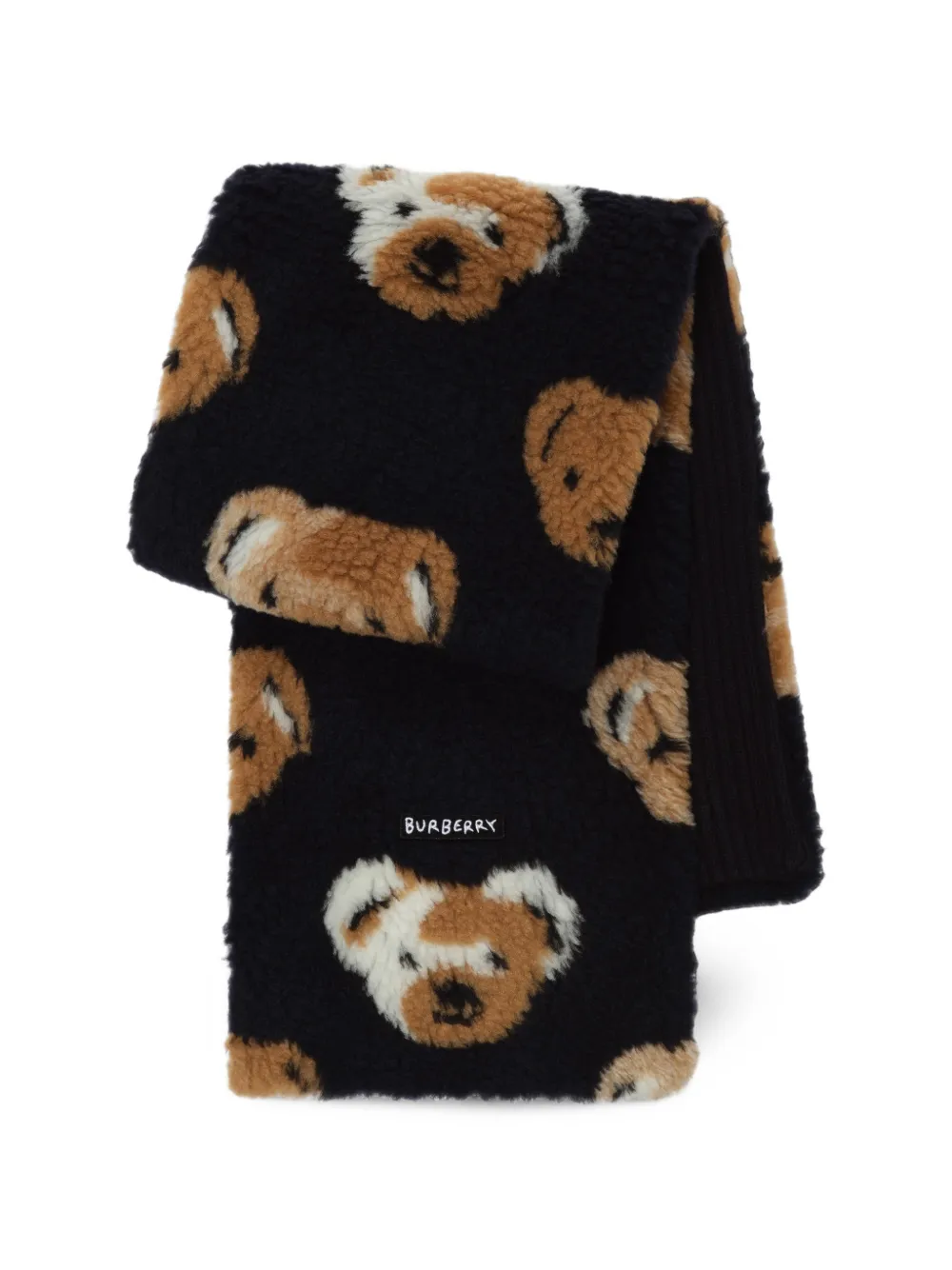 Burberry Kids Thomas mittens and scarf set Zwart