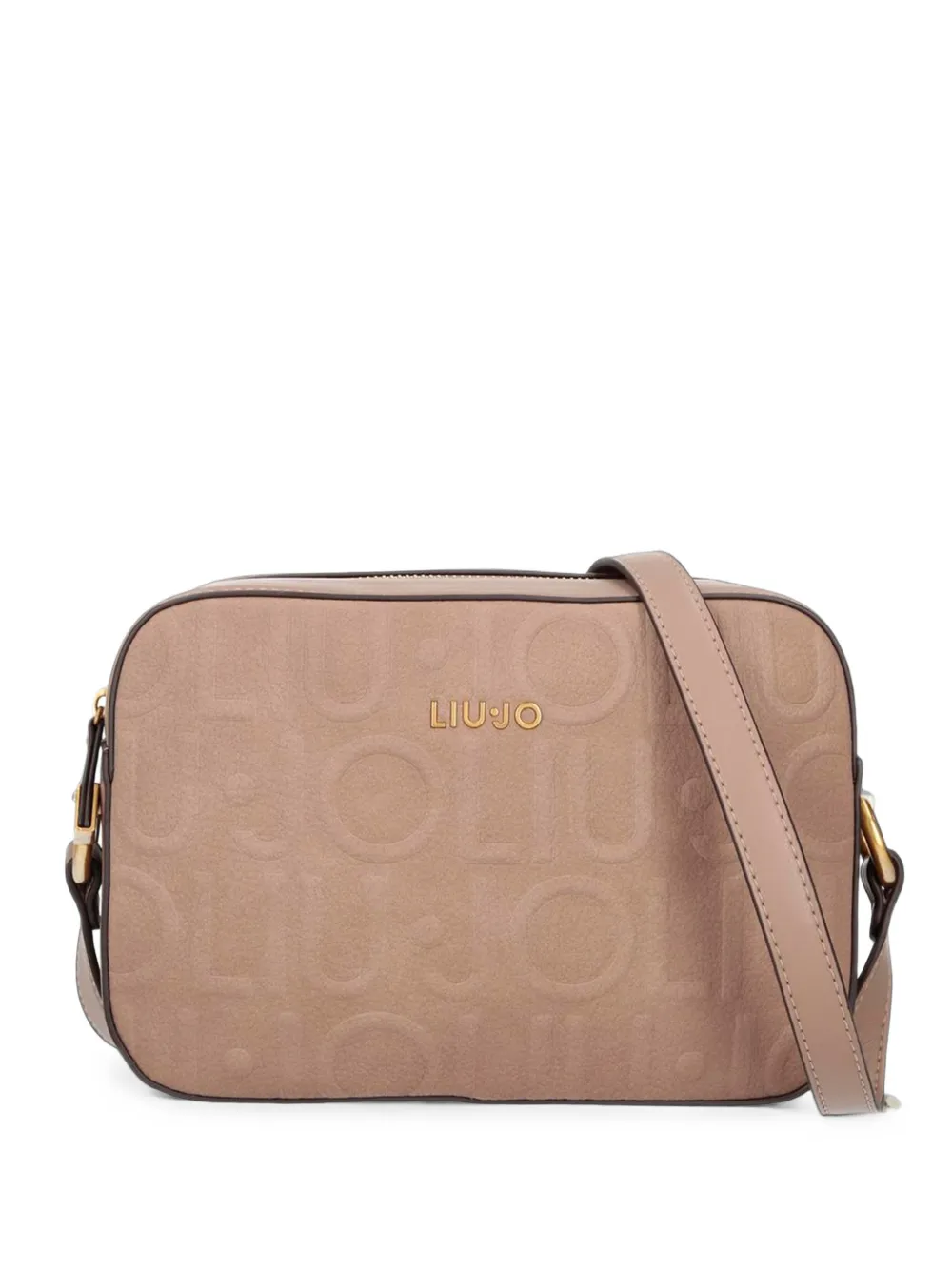 Liu •jo Logo-embossed Shoulder Bag In Neutral
