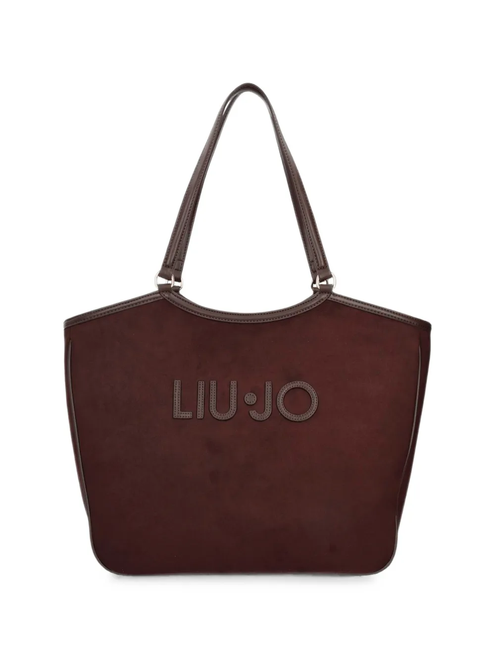 Liu •jo Logo-patch Shoulder Bag In Brown