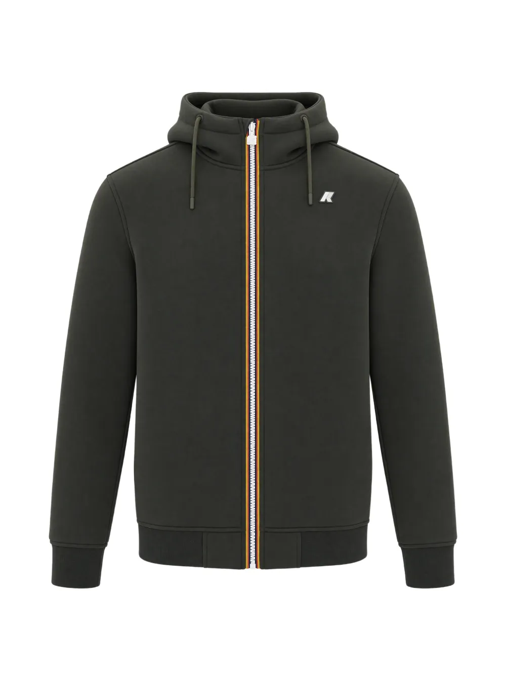 K-Way Rainer logo-patch hooded jacket - Grau
