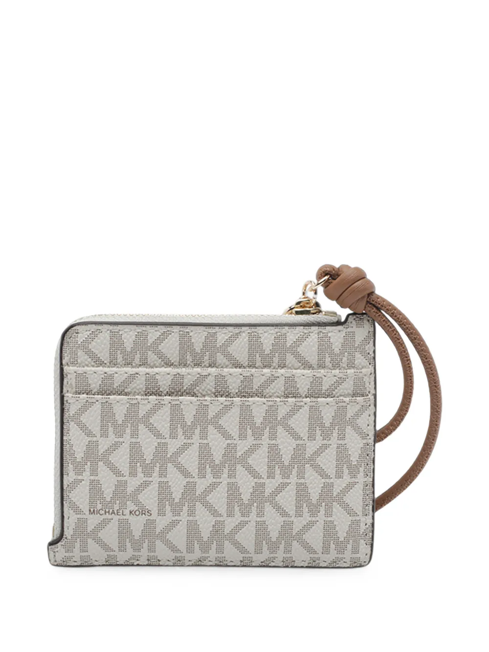 Michael Kors Jet Set kleine kenmerkende pasjeshouder met logo Beige