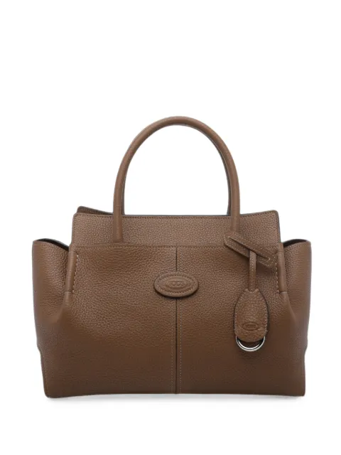 Tod's logo-plaque pebbled leather tote bag