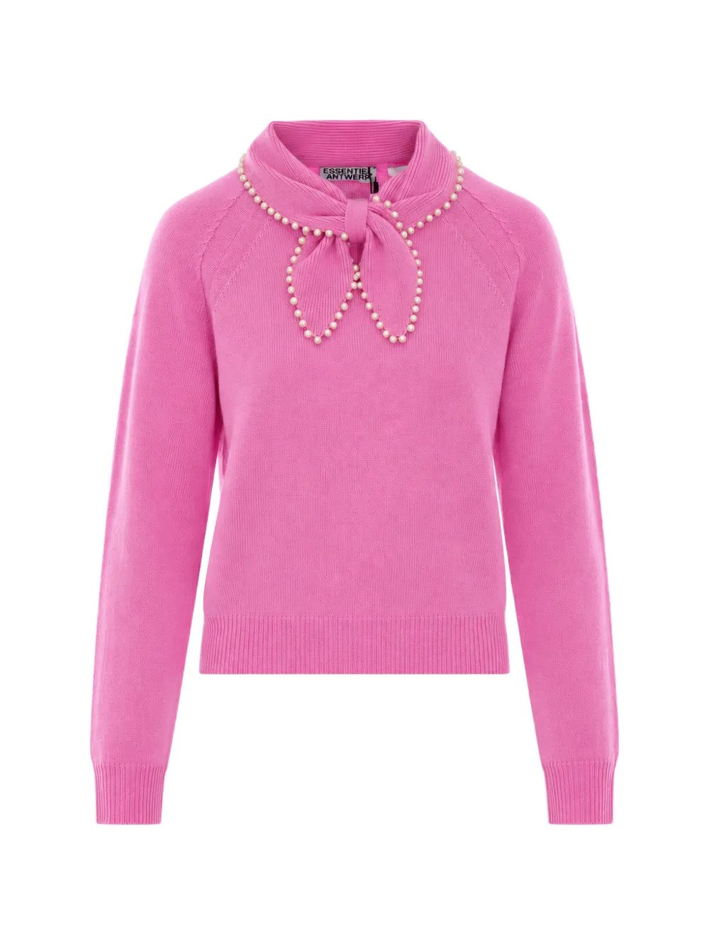 Essentiel Antwerp faux-pearl bow-detail sweater - Rosa