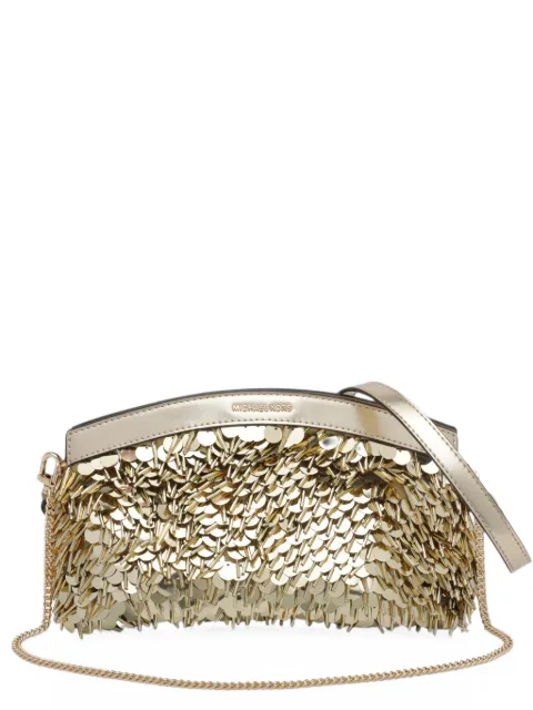 Michael Michael Kors Athena small metallic sequin embellished convertible clutch