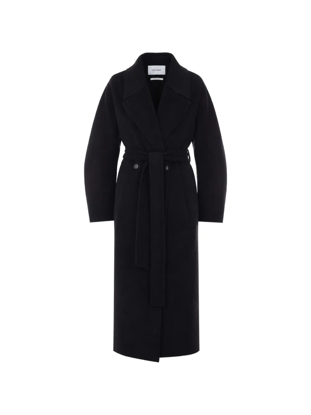 Ivy & Oak Cybele Belted Wool Coat In Black