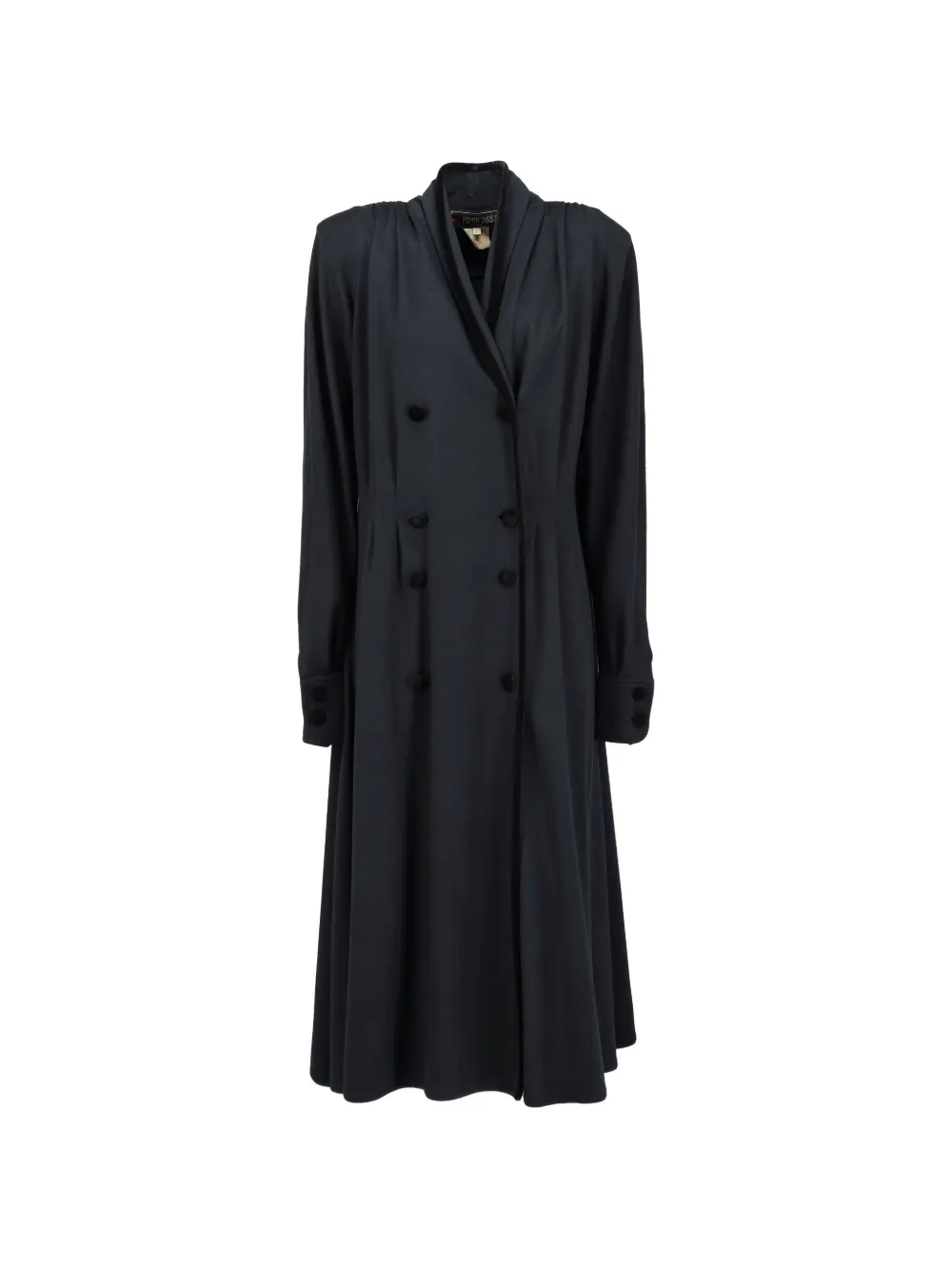 Fendi Pre-Owned double-breasted shawl-lapel coat - Nero