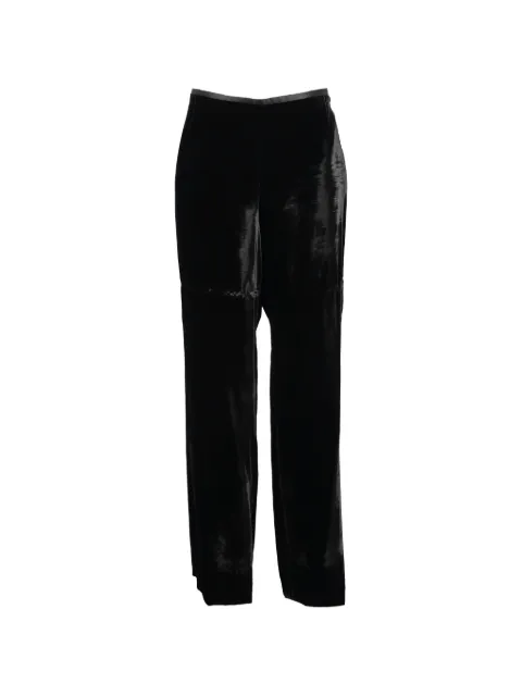 Giorgio Armani Pre-Owned velvet straight-leg trousers