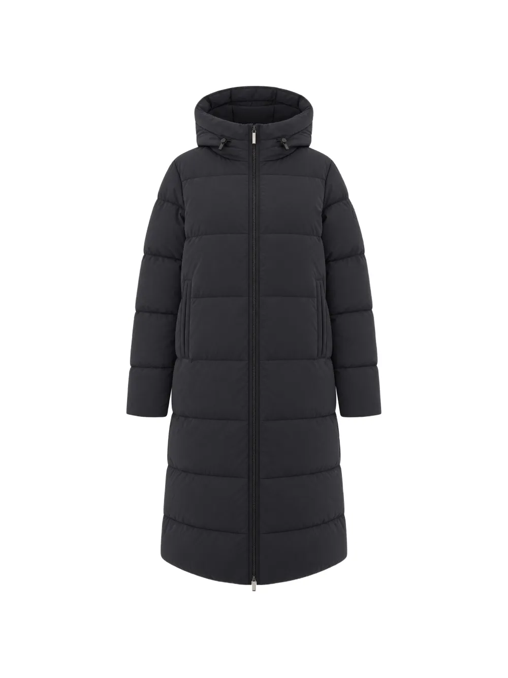 K-Way quilted hooded coat - Nero