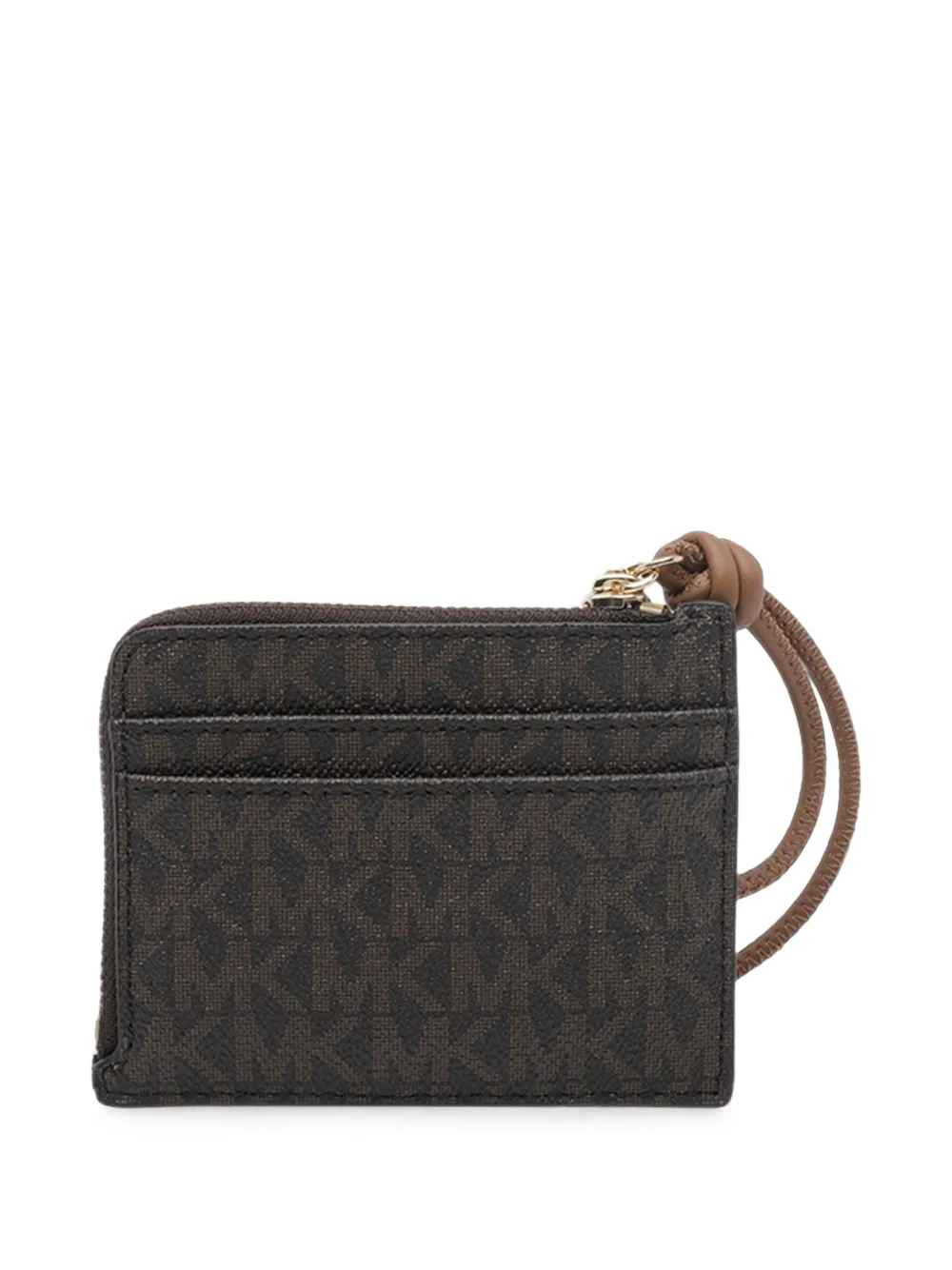 Michael Kors Jet Set small Signature logo card case wristlet Bruin