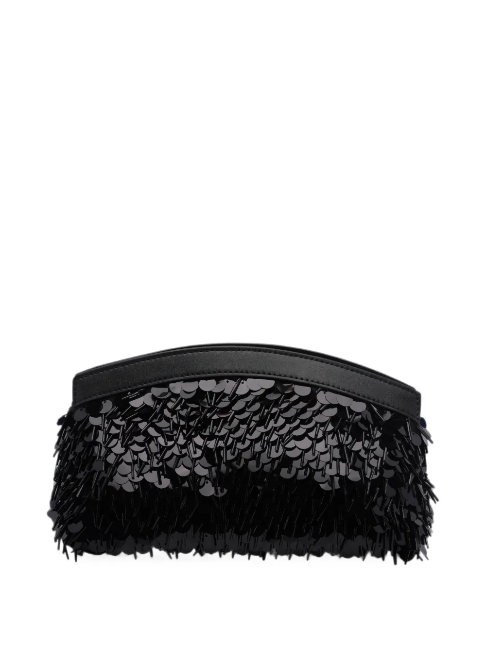 Michael Kors Athena small metallic sequin-embellished convertible clutch Zwart