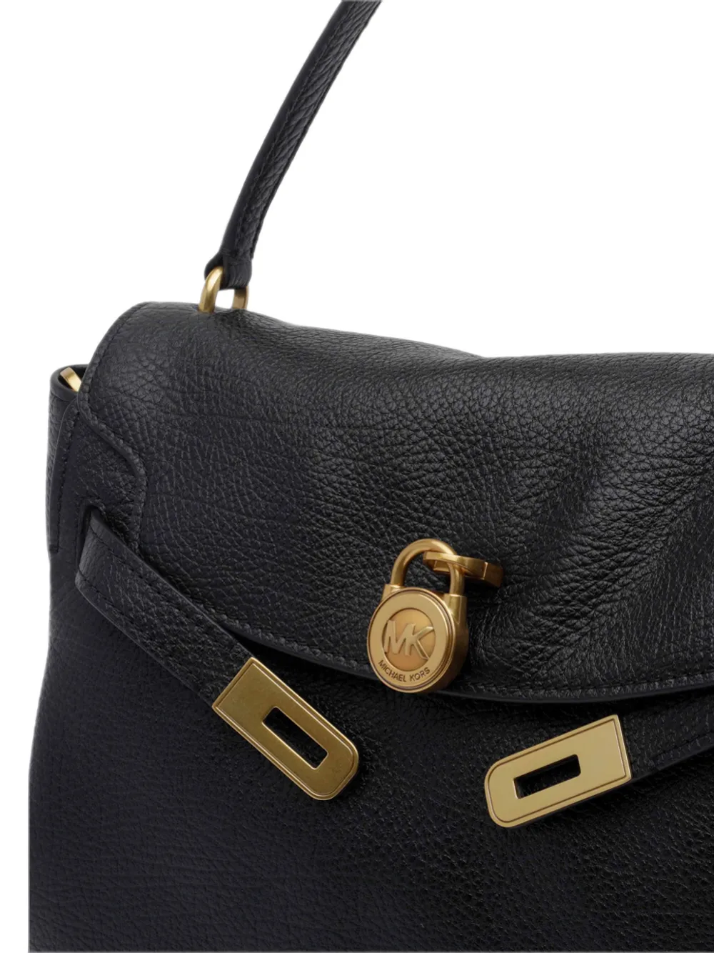 Michael Kors Hamilton large textured leather slouchy satchel Zwart