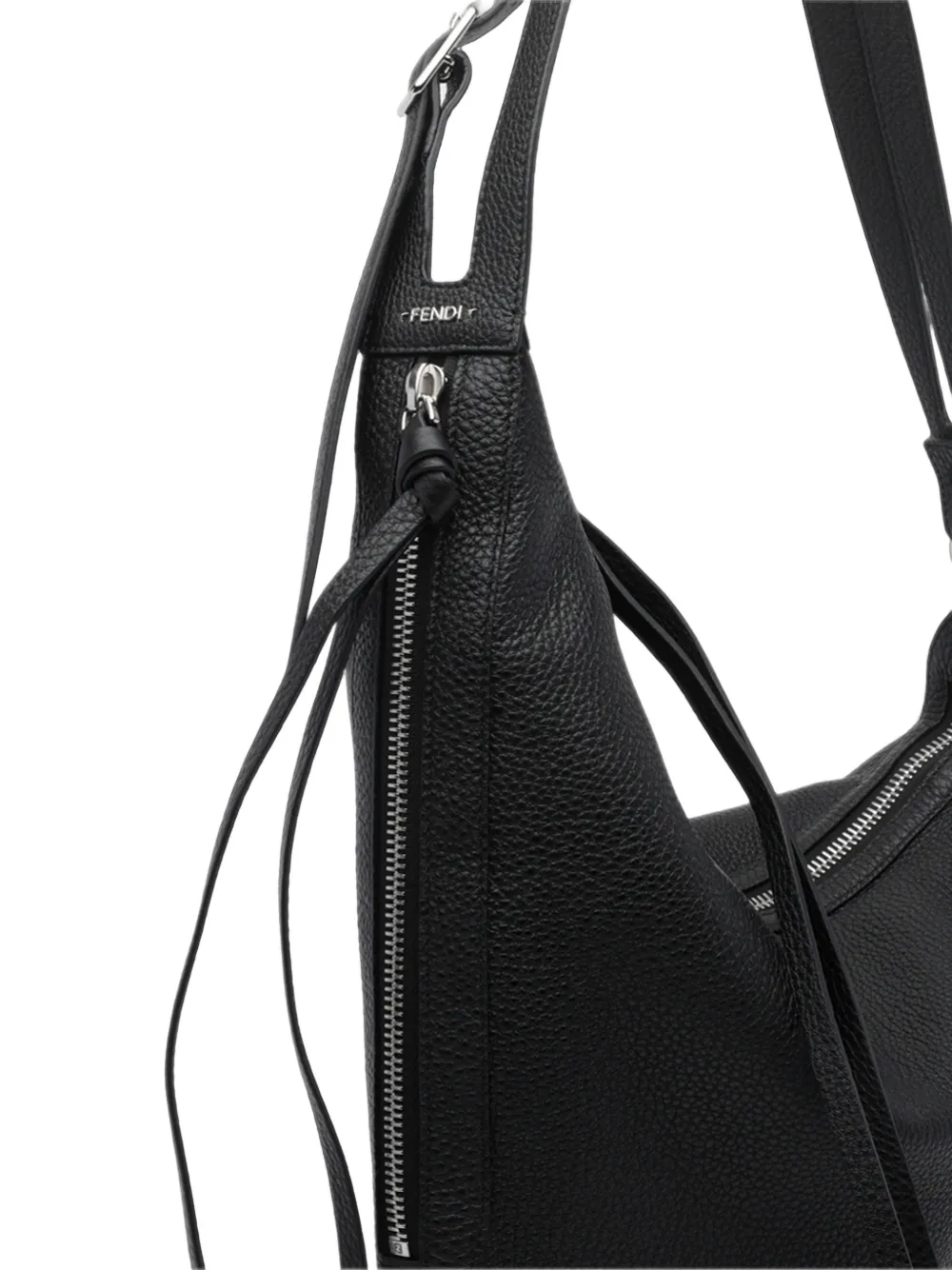 FENDI Grote Oyster schoudertas Zwart