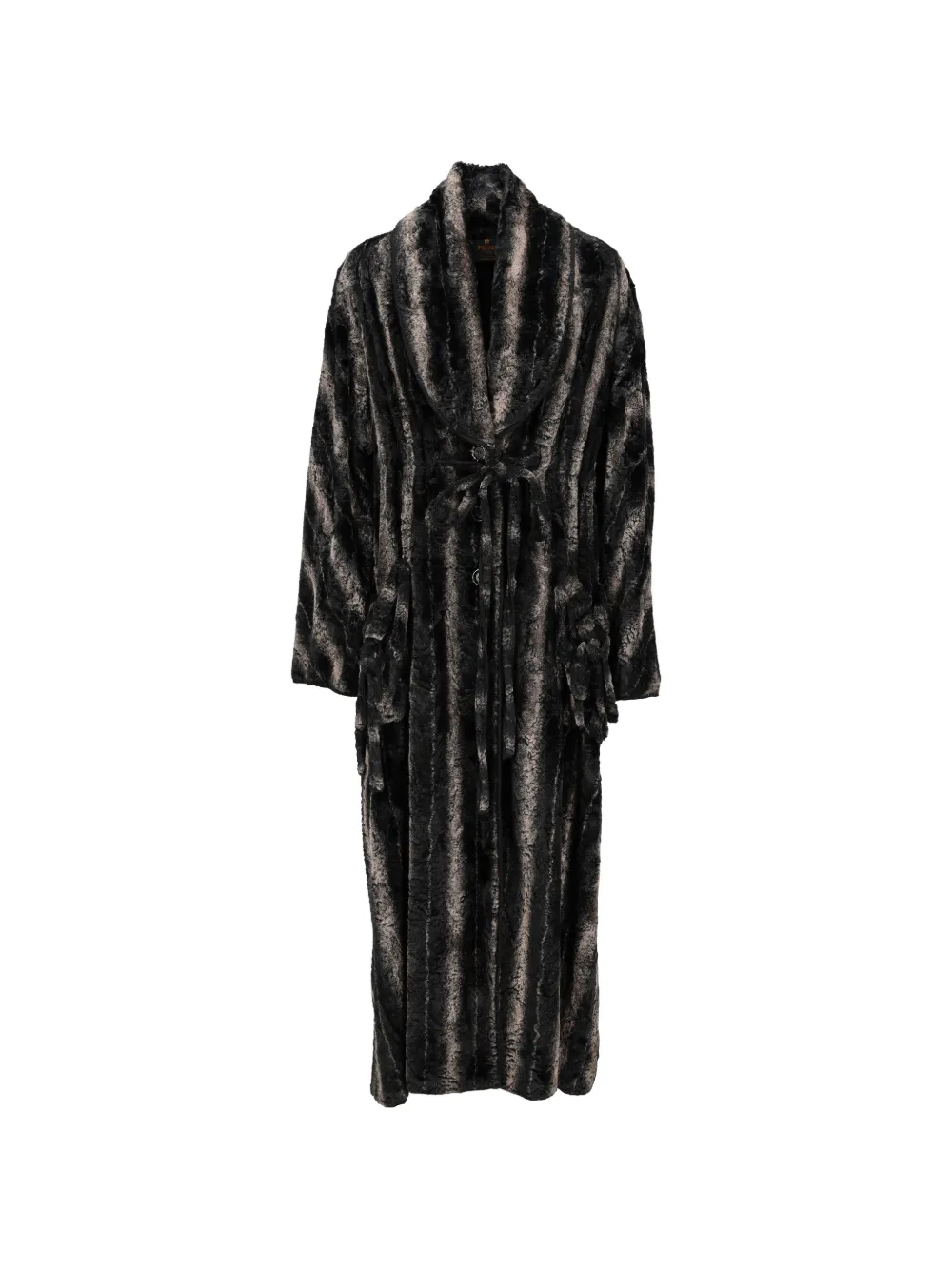 Fendi Pre-Owned belted faux-fur coat - Nero