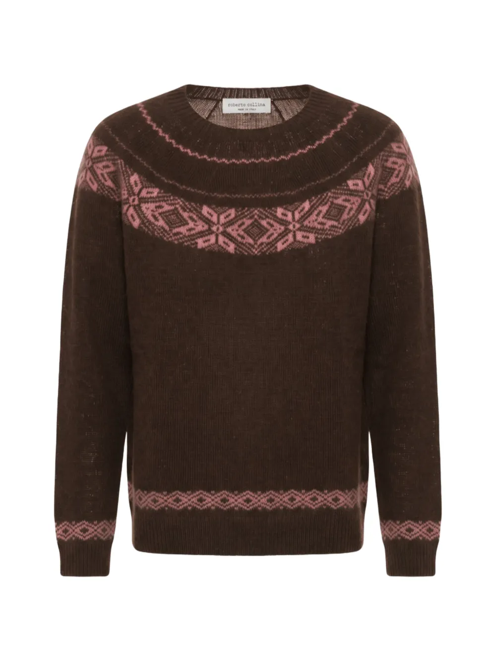 Roberto Collina patterned-intarsia sweater Bruin