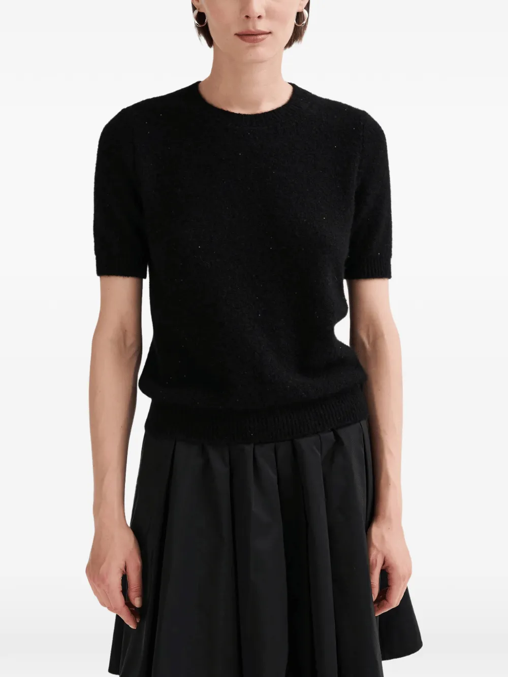 Roberto Collina sequin-embellished T-shirt Zwart