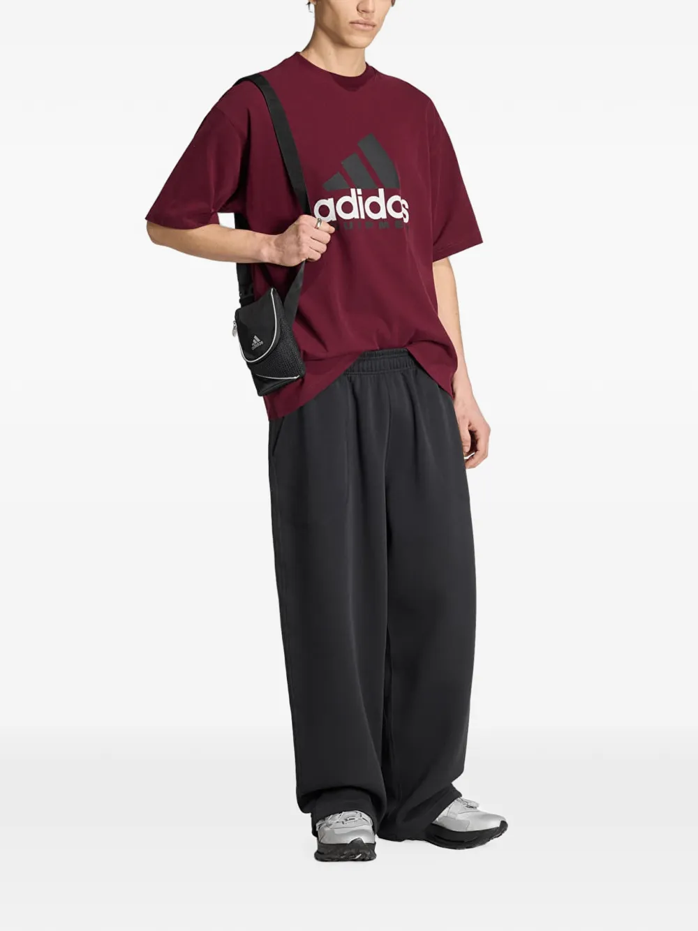 adidas Equipment logo-print T-shirt Rood