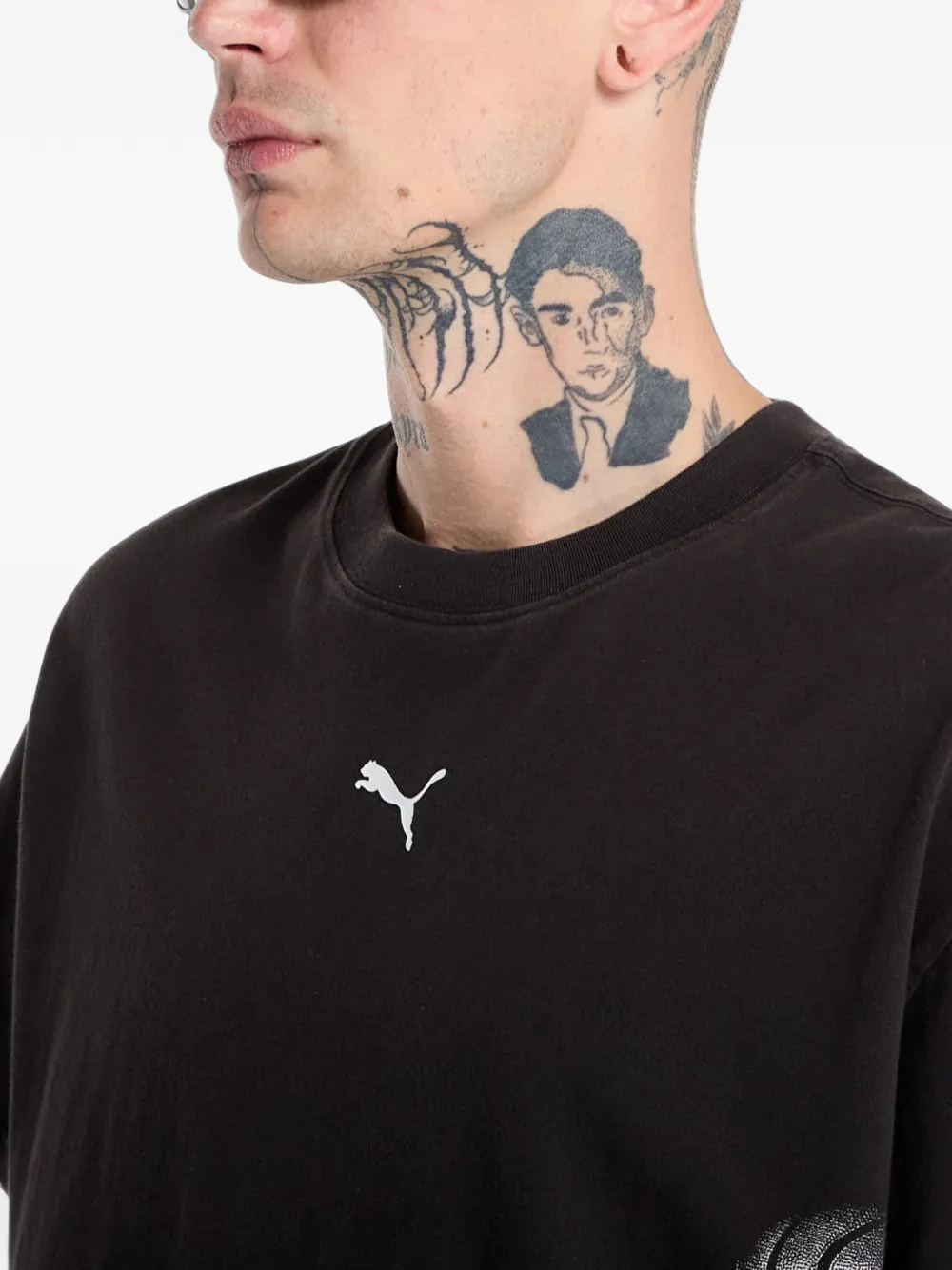 PUMA Memory Lane oversized T-shirt Zwart