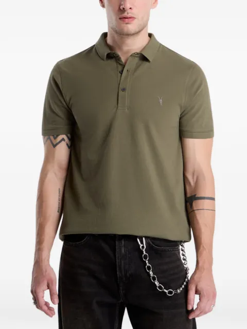 AllSaints logo-embroidered short-sleeve polo shirt