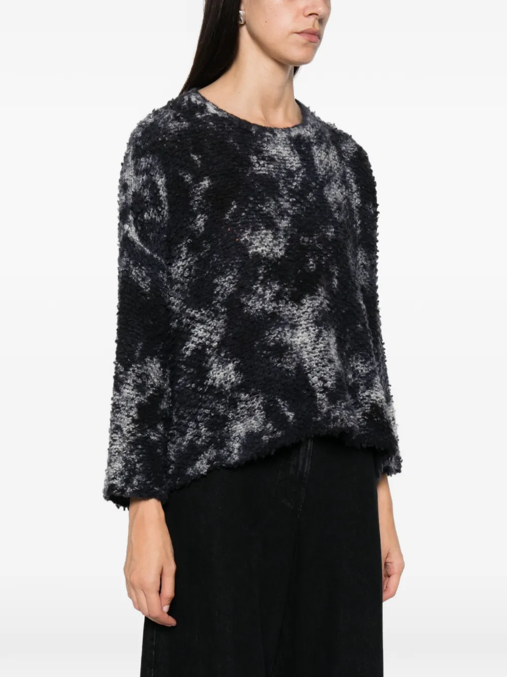 Avant Toi Bouclé trui met tie-dye print Blauw