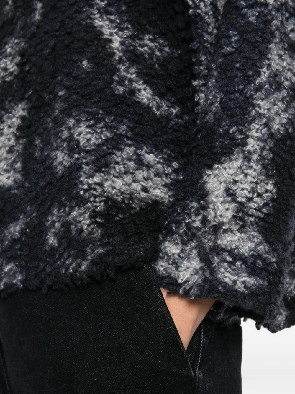 Avant Toi Bouclé trui met tie-dye print Blauw