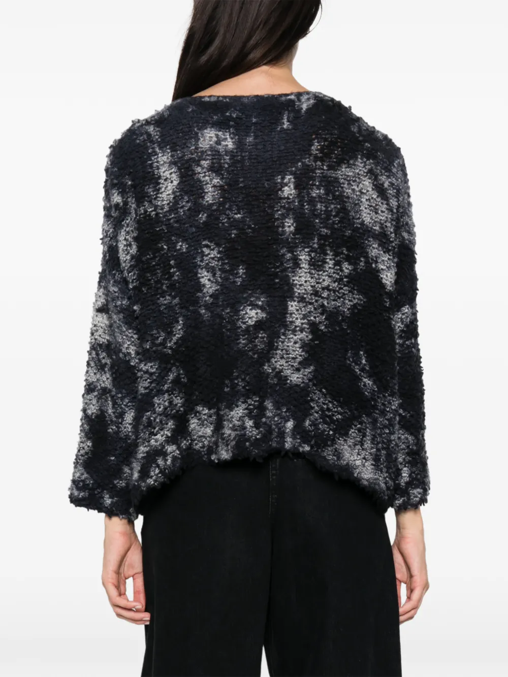 Avant Toi Bouclé trui met tie-dye print Blauw
