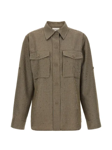 P.A.R.O.S.H. rhinestone-embellished houndstooth shirt