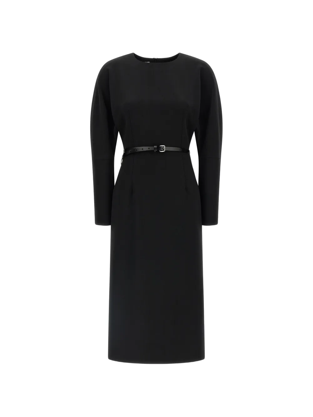 P.A.R.O.S.H. Phedra belted midi dress - Nero