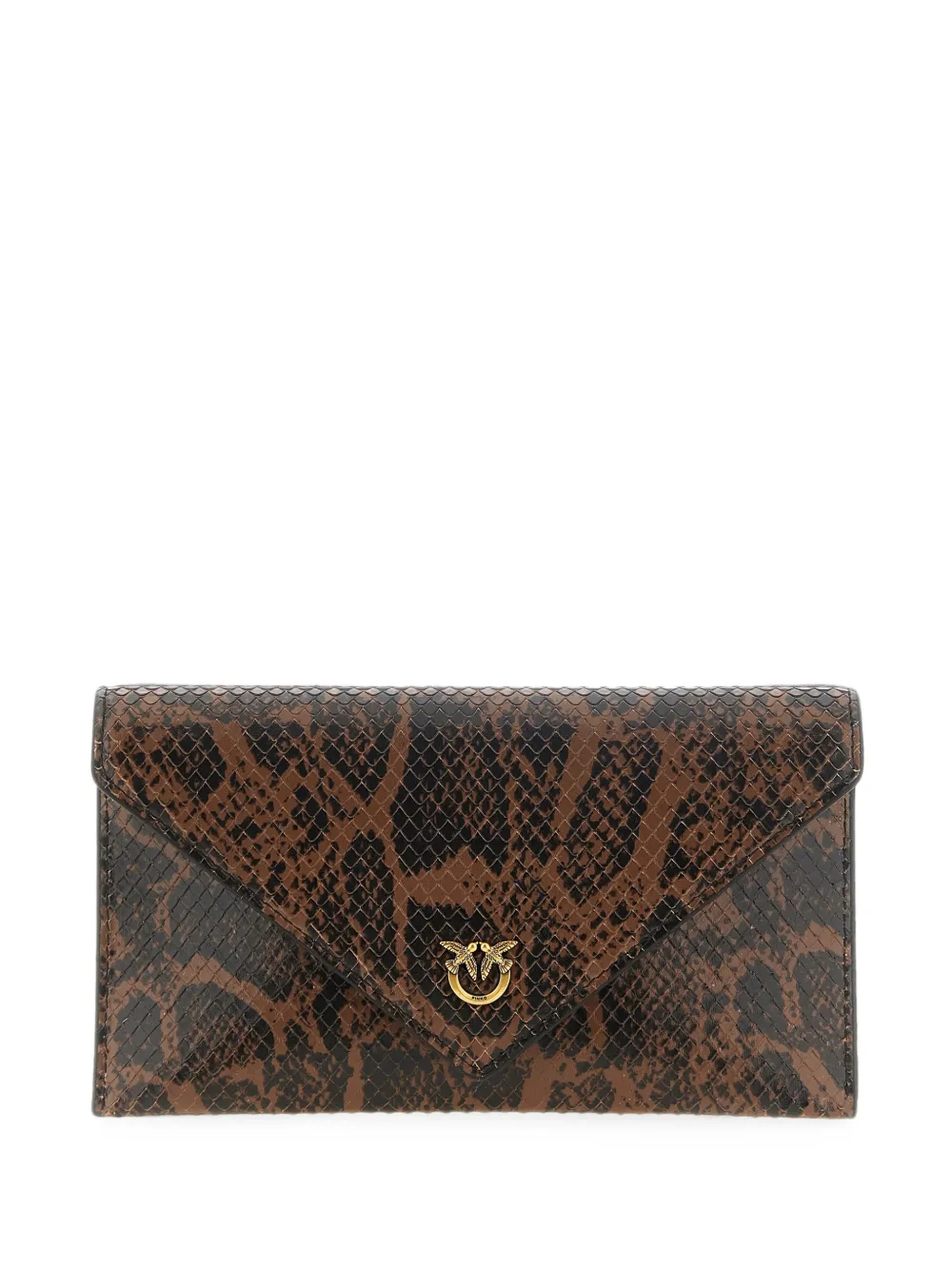 PINKO Love Birds mini clutch - Marrone