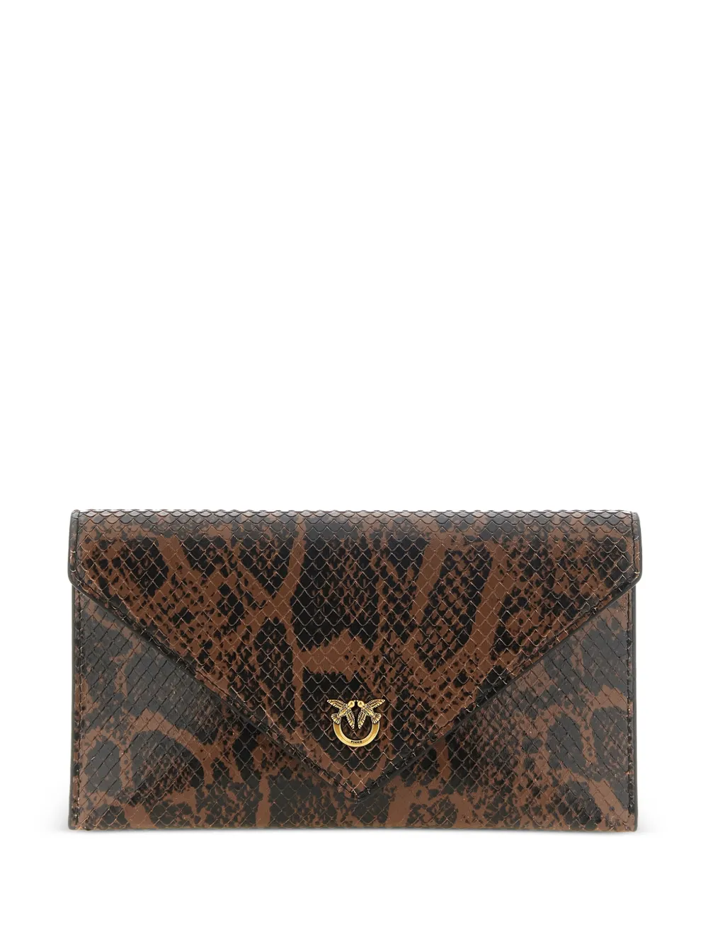 PINKO Love Birds mini clutch - Marrone