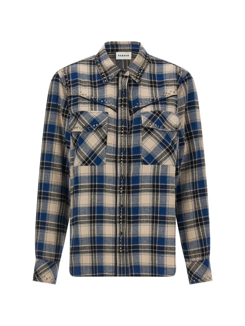 P.A.R.O.S.H. Cowboy stud-embellished shirt - Blu