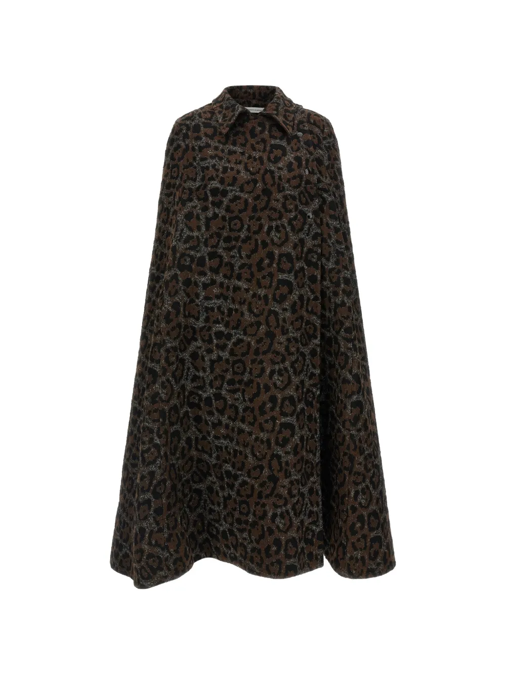 Federica Bonifaci leopard-print asymmetrical cape