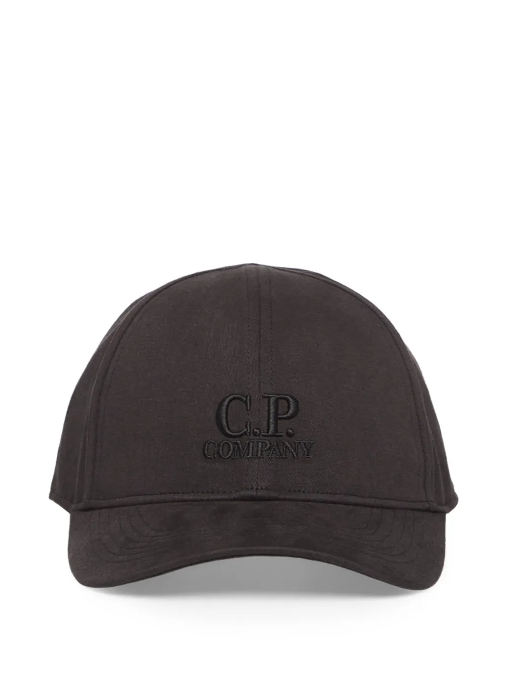 C.P. Company logo-embroidered gabardine cap - Nero
