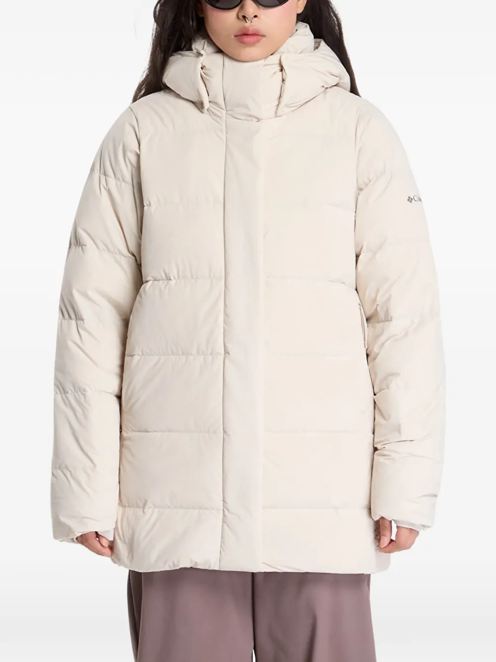 Columbia Amaze Puff mid hooded jacket - Toni neutri