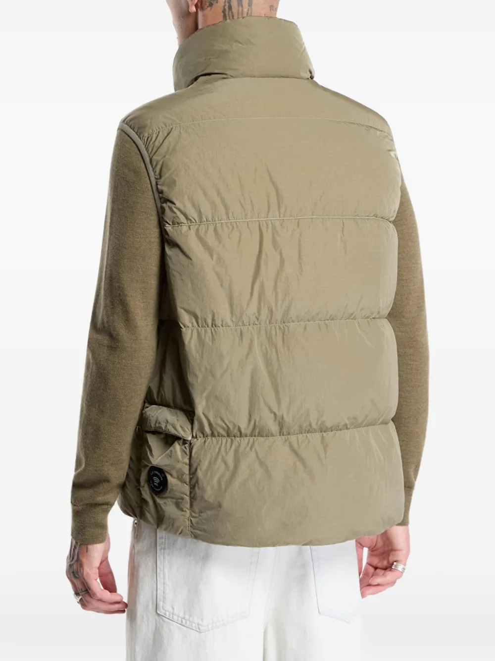 C.P. Company Gewatteerde bodywarmer met hoge hals Groen