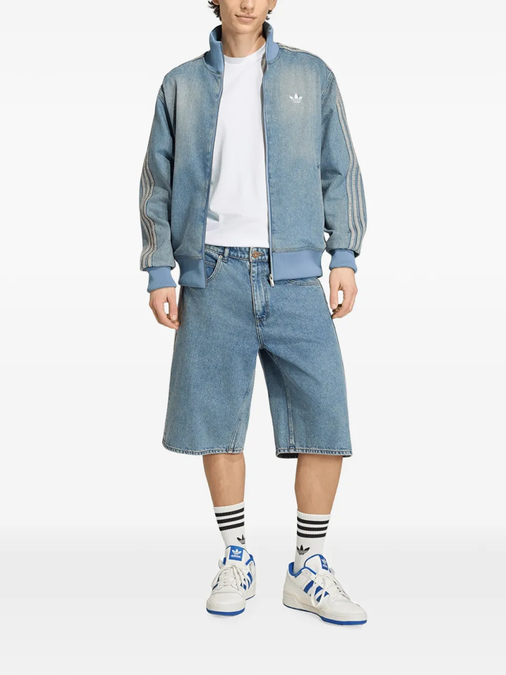adidas Firebird Adicolor denim jacket Blauw