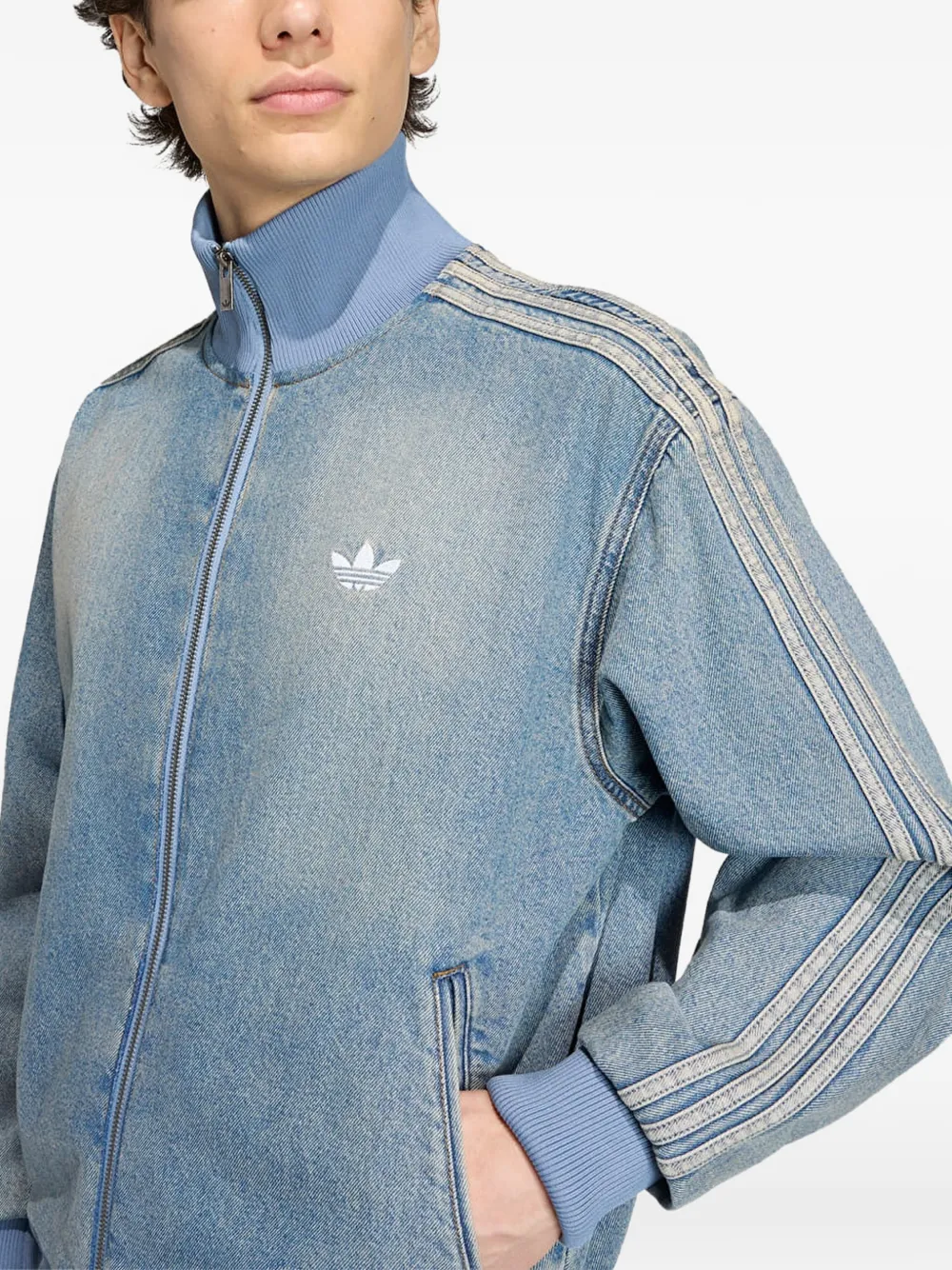 adidas Firebird Adicolor denim jacket Blauw