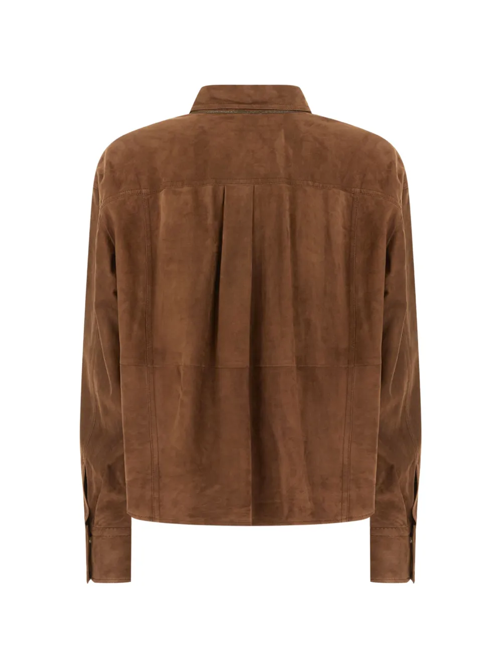 Brunello Cucinelli suede panelled jacket Bruin