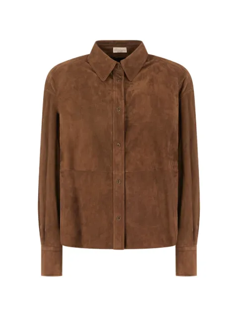 Brunello Cucinelli suede panelled jacket