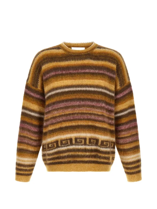Isabel Marant Scolan Brushed-finish Striped Sweater in Brown