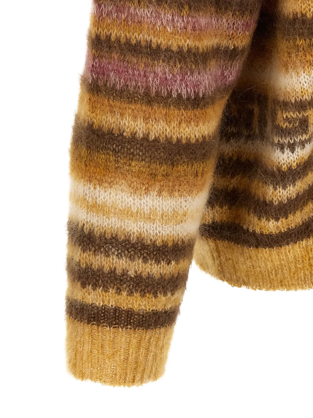 ISABEL MARANT Scolan Brushed-finish Striped Sweater in Brown, view 4