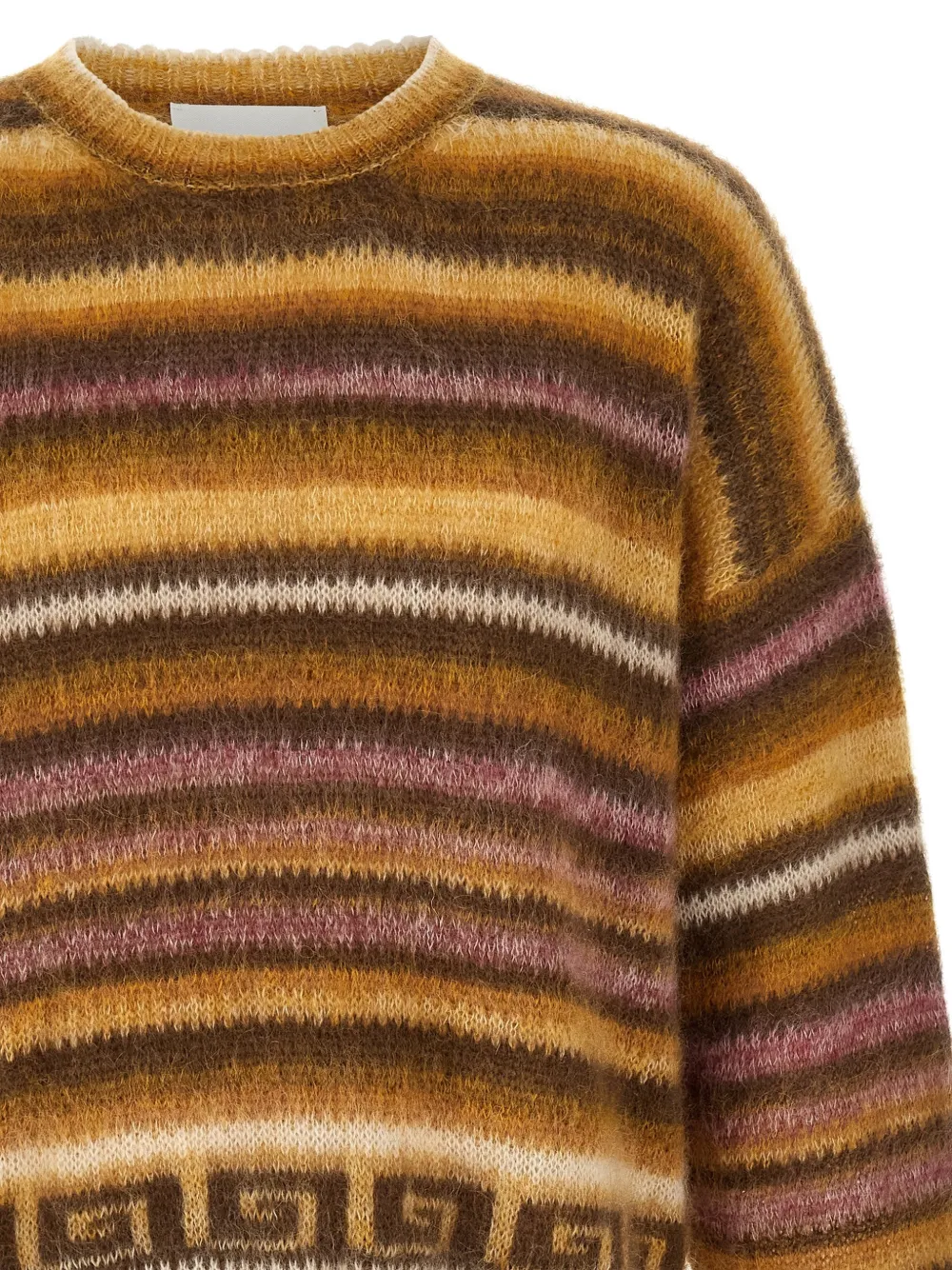 ISABEL MARANT Scolan Brushed-finish Striped Sweater in Brown, view 3